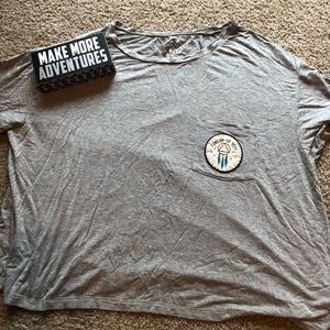 AEO crop top/oversized shirt